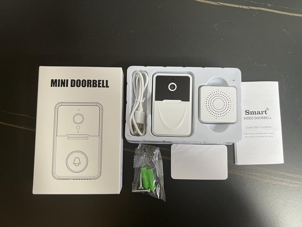 Smart Video Doorbell with Wi-Fi Auto Focus Plastic Material HD Two-Way Audio Night Vision Wireless Cloud Storage Doorbell Camera