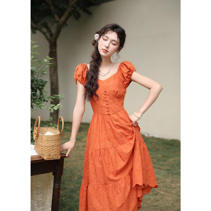 MiXiu Women s Embroidered A-Line Vest Dress M