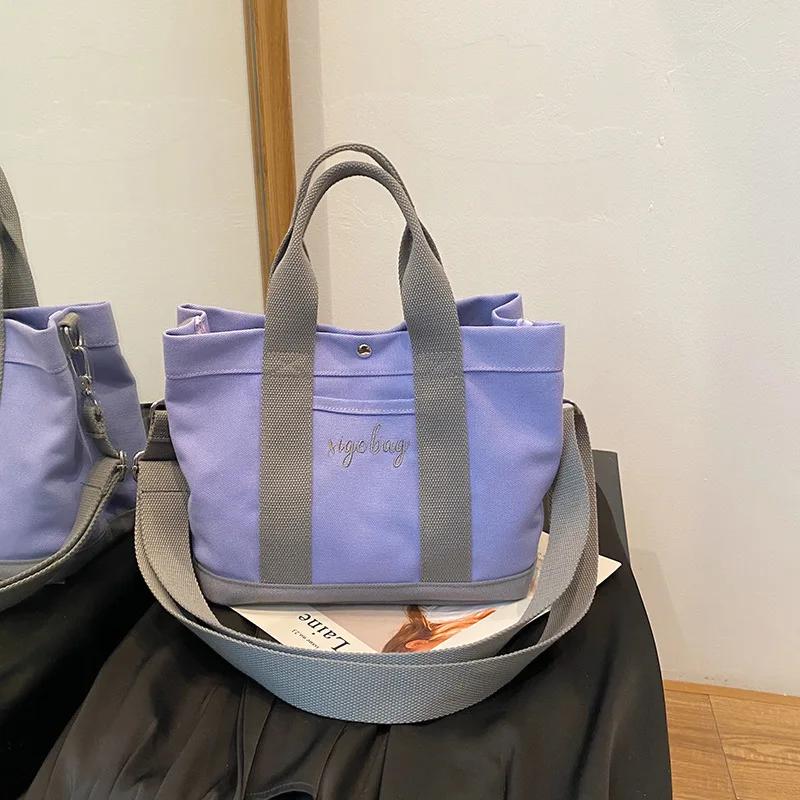 Damaxelväska Tjock Casual Canvasväska Dam Crossbodyväska Designerväska Shoppingväska Plånböcker och Handväskor