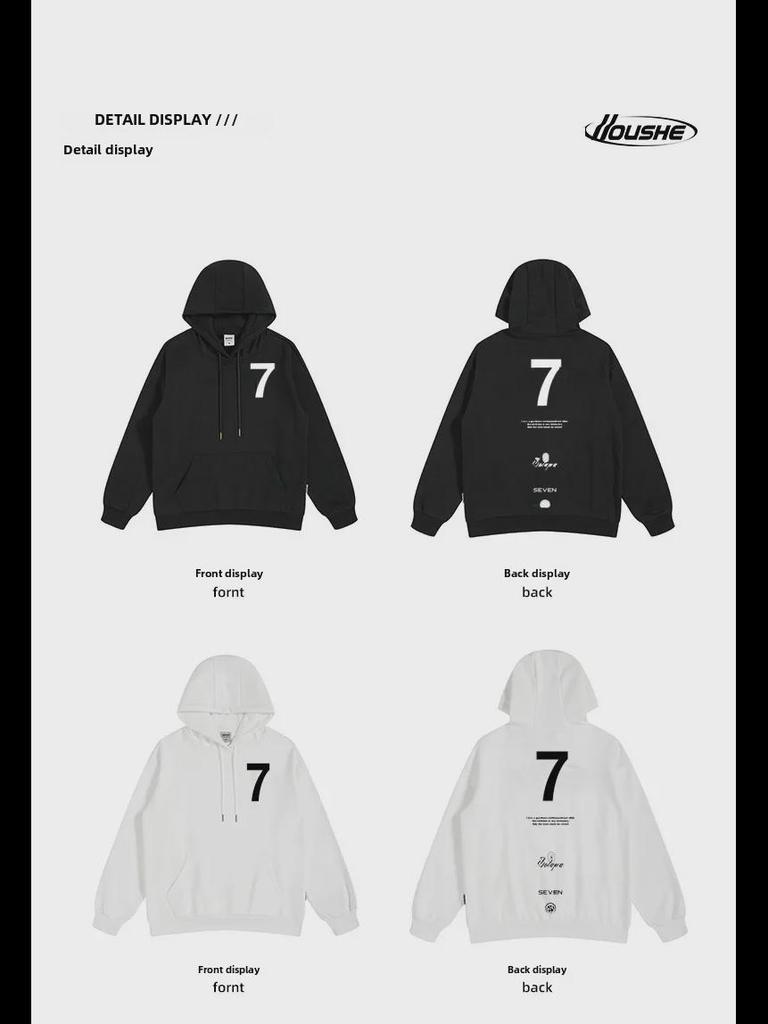 Men's Autumn Fashion Hooded Sweatshirt, National Trend, Plus Size (8XL), Velvet Lined, Couples Jacket.