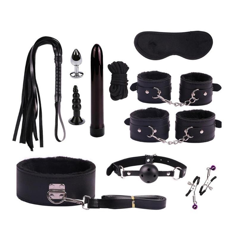Couples Sex Toy for Adult Game Erotic BDSM Sex Kits Bondage Handcuffs Sex Game Whip Gag SM Bdsm Toys Nipple Clamps CYR