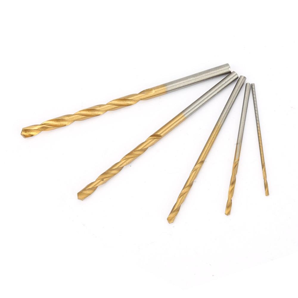 100pcs White Titanium Coated Drill Bits Titanium Coated HSS Twist Drill Bits Metal Drilling