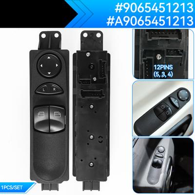 Araba Sürücü Tarafı Master Elektrikli Cam Cam Kaldırma Kontrol Anahtarı A9065451213 9065451213 Mercedes-Benz Sprinter W906 VW Crafter için