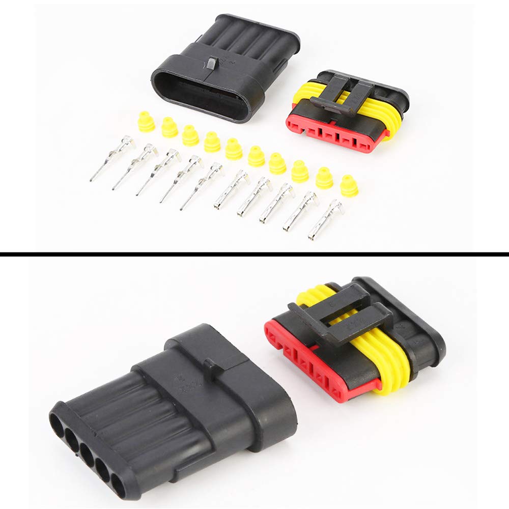 CESFONJER Car Waterproof Connector, Waterproof Electrical Terminal, Motorcycle Scooter Truck
