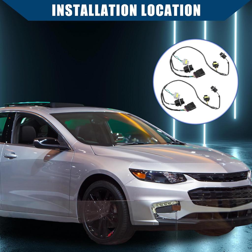 No.15930264 Headlight Wiring Harness Headlamp Socket Connector Wire for Chevy Malibu 2008-2012 / Front Headlamp Wire Harness Connector/Durable