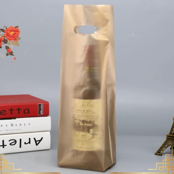 Universal Plastic Thick Handbag Red Wine Tote Bag Grape Wine Tote Transparent Gift Bag Portable Eco-friendly Purse Durable White Carrier Bag