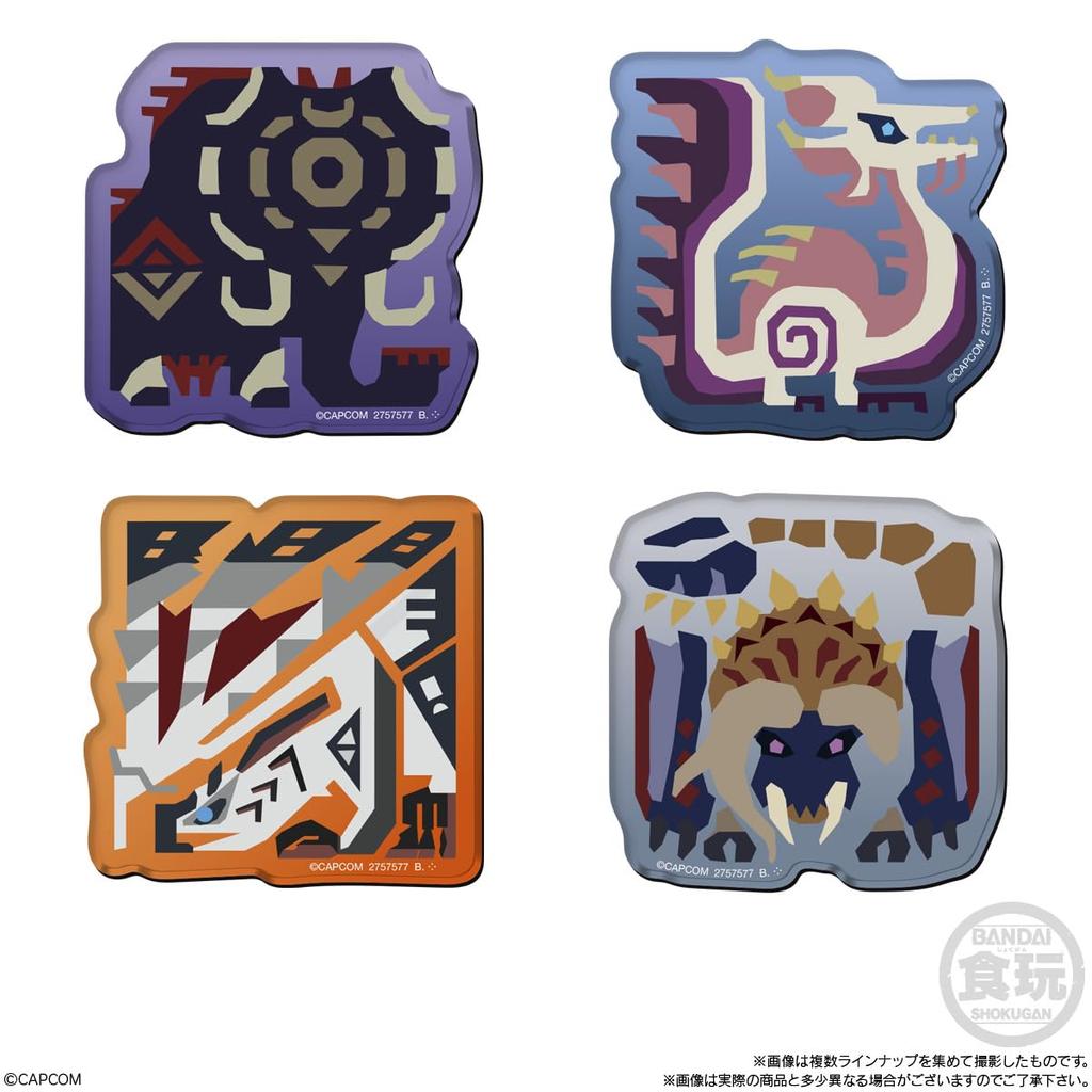 Bandai Monster Hunter 20th Anniversary Character Magnets (14 Pieces) Candy Toy/Chewing Gum (Monster Hunter)