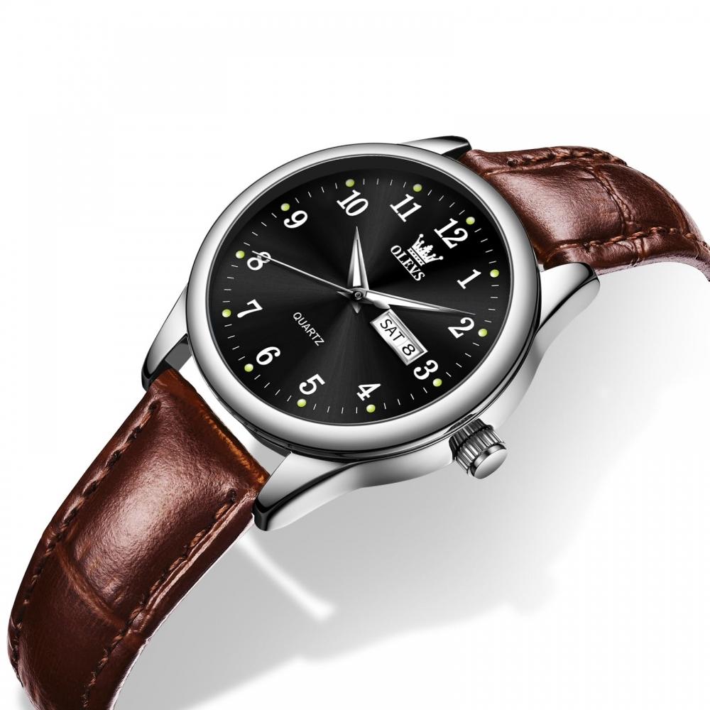 OLEVS Women's Watch, Stylish Business Watch for Women, Waterproof, Luminous, Analog Watch, Fashion Women Watch, Hard, Popular Cute Watch, Date, Brown
