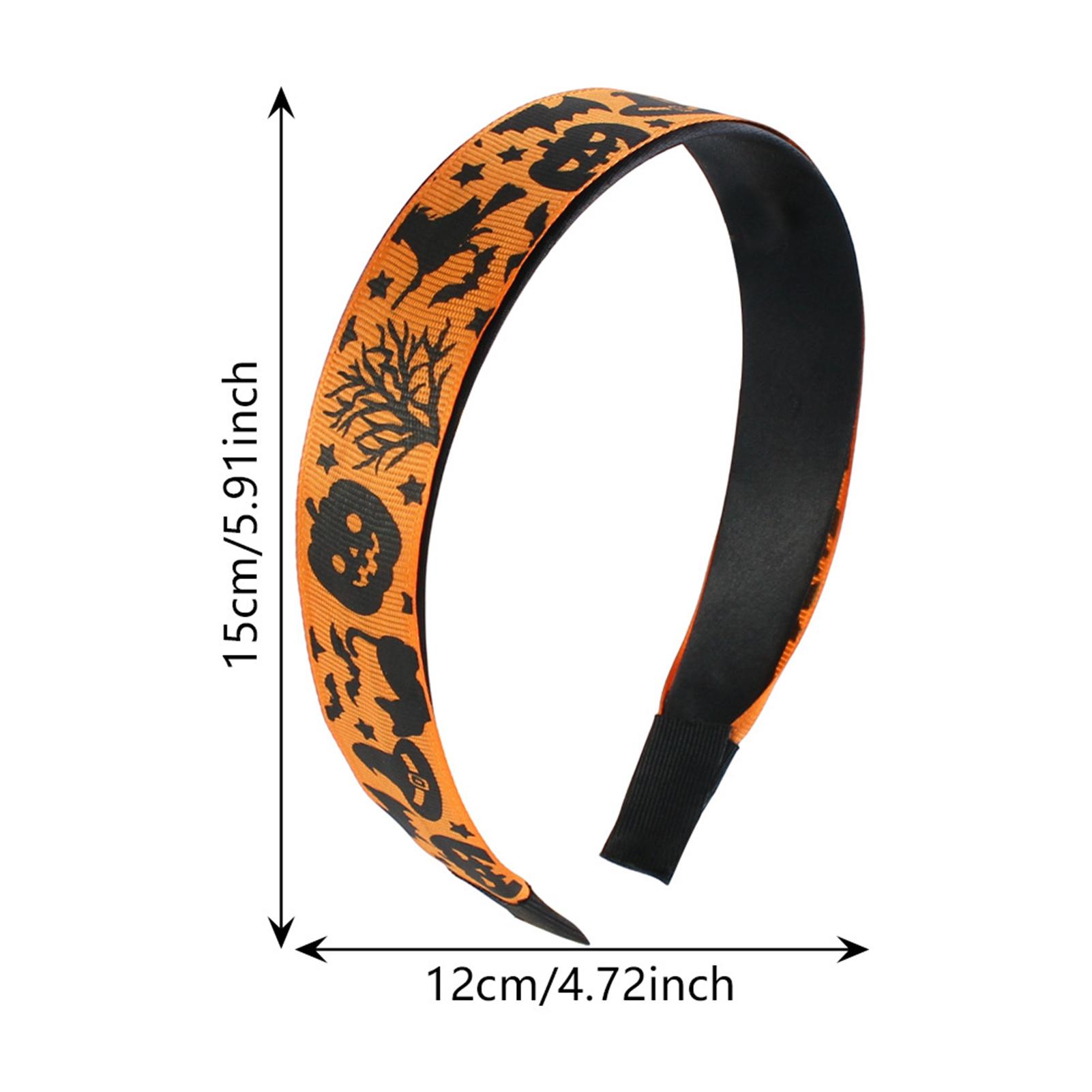 Halloween Ghost Print Hair Hoop Wide Headband Crown Hair Accessories for Kids Adult Costume Halloween Party Decoration