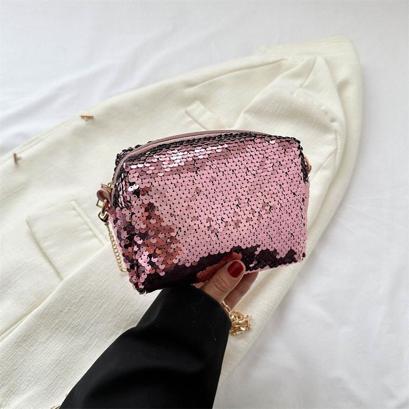 Fashionable 2023 Sequin Shoulder Bag For Women Urban Chic Pu Chain Crossbody Bag