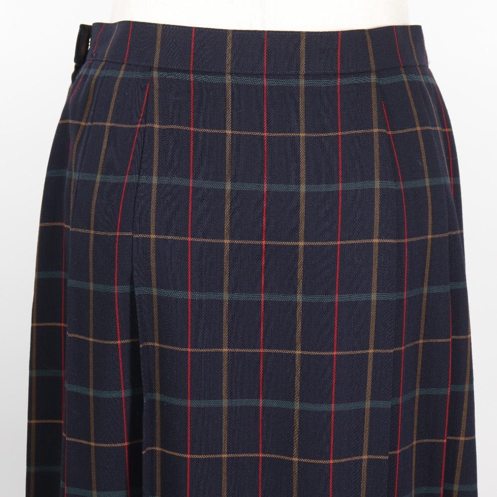 Burberrys Shirt & Skirt setup check vintage black/hair Women Used