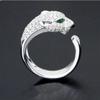 Domineering Leopard Head Women 'S Finger Ring With Micro Inlaid Cubic Zircon High End Jewelry Women Rings Open RingsLuxury Finger Ring