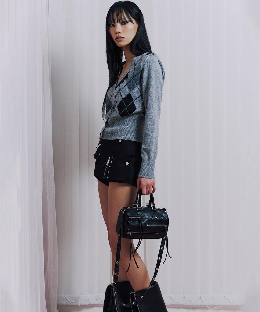 Illio Black Zipper Rider Mini Bag