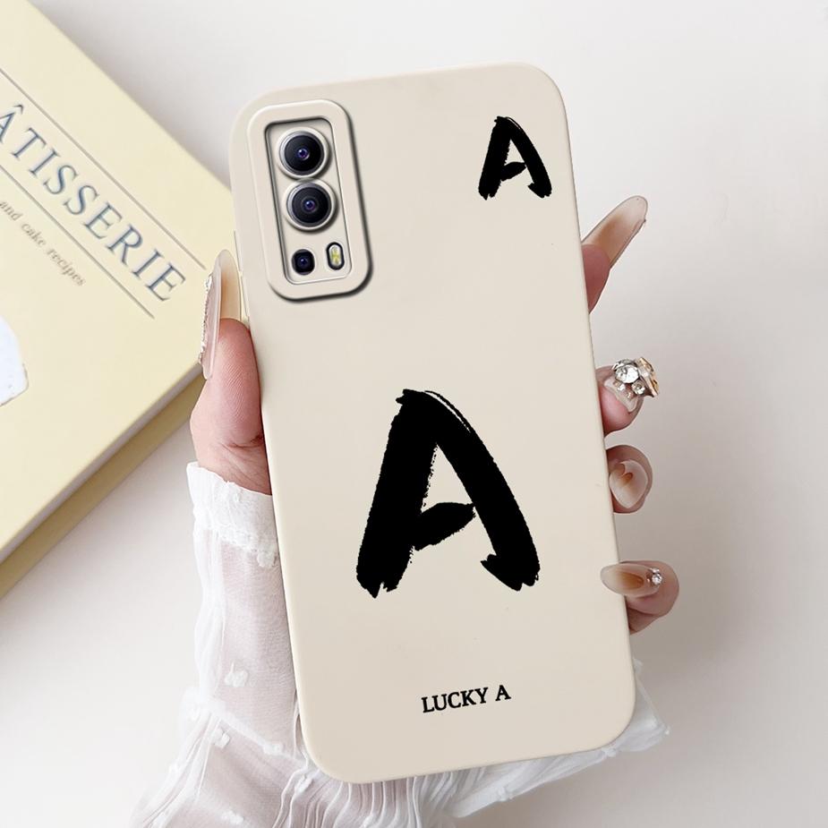 Per Custodia Vivo Y52 5G V2053 Carina Lettere Fortunate Cover Morbida Custodia in TPU Per Vivo Y72 Y 52 VivoY52 VivoY72 5G V2041 Custodie Bumper