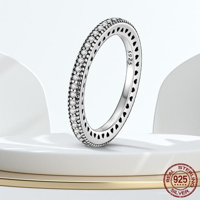 925 Silver Stackable Infinite Heart Daisy Flower Ring for Women Original Silver 925 Rings Brand Jewelry Gift