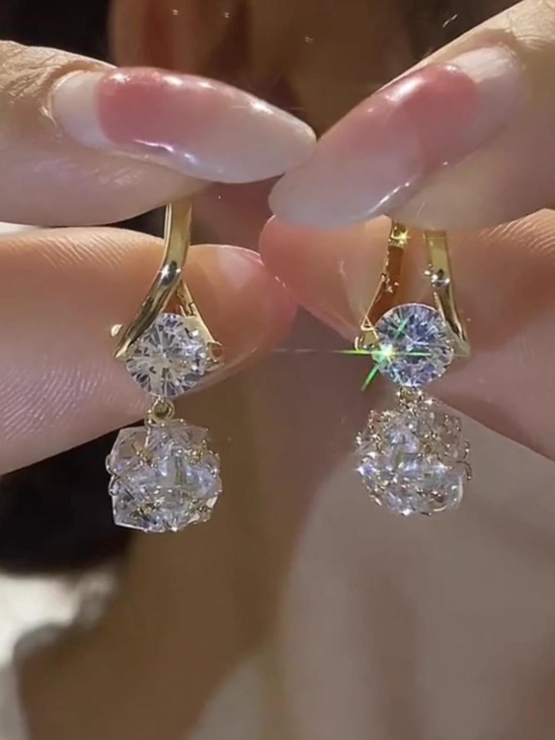 Korean Dongdaemun Luxury Zirconia Ear Cuff - Sparkling, Versatile, Unique Earrings