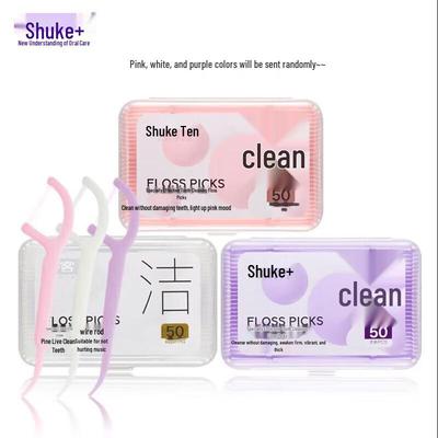 Sakyk Dental Floss Picks (3 Boxes, 50 Count Each)