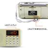 LEFON Rechargeable Multi-Function AM/FM Pocket Radio with USB and microSD Card Support, MP3 Player, LED Light, and Portable Radio (Gold)