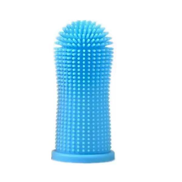 Cross-Border Silicone Pet Toothbrush: Safe, Portable Brush for Cat & Dog Oral Care, Anti-Calculus Cleaning Tool