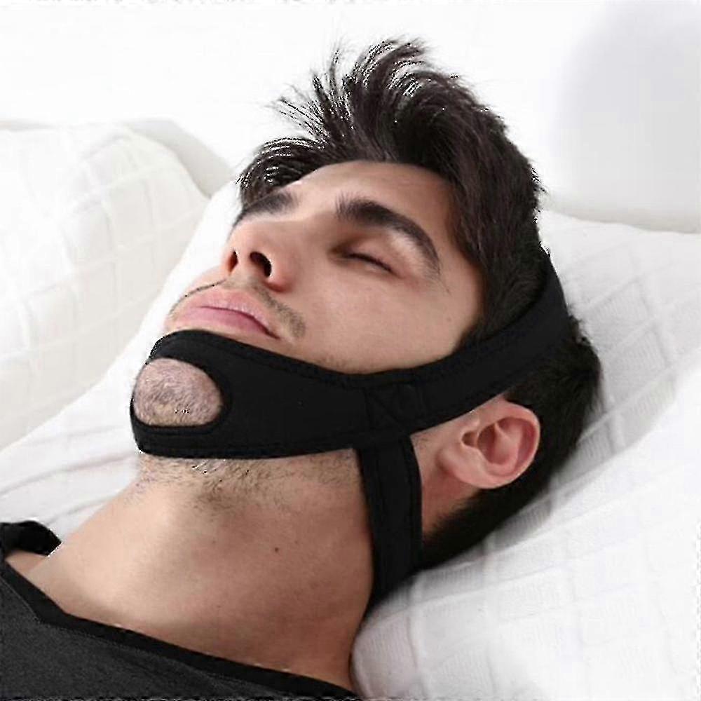 Adjustable Anti-Snore Chin Strap Belt, Stop Snoring Sleep Aid, Comfortable Snoring Solution for Men and Women