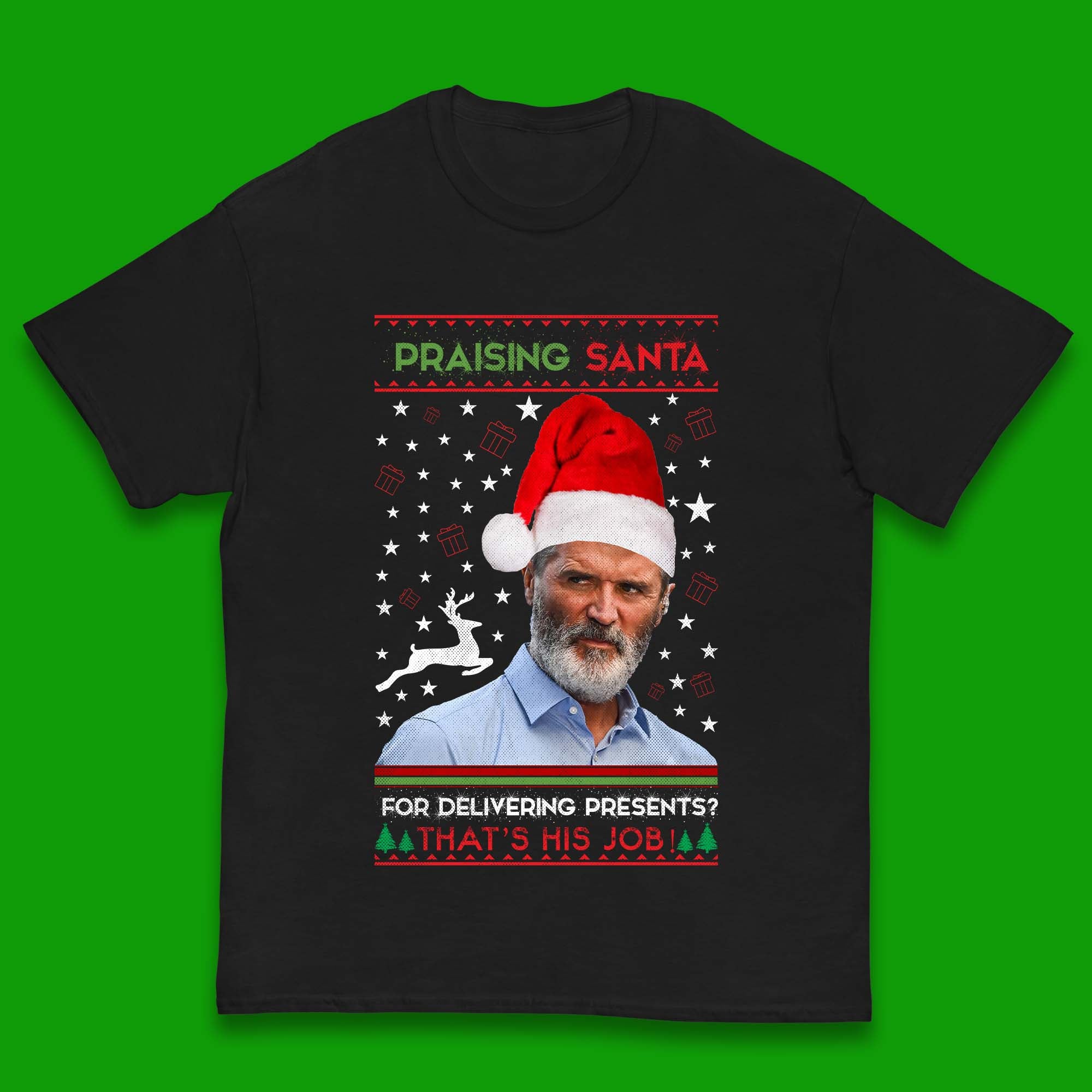 Roy Keane Christmas Kids T-Shirt 130