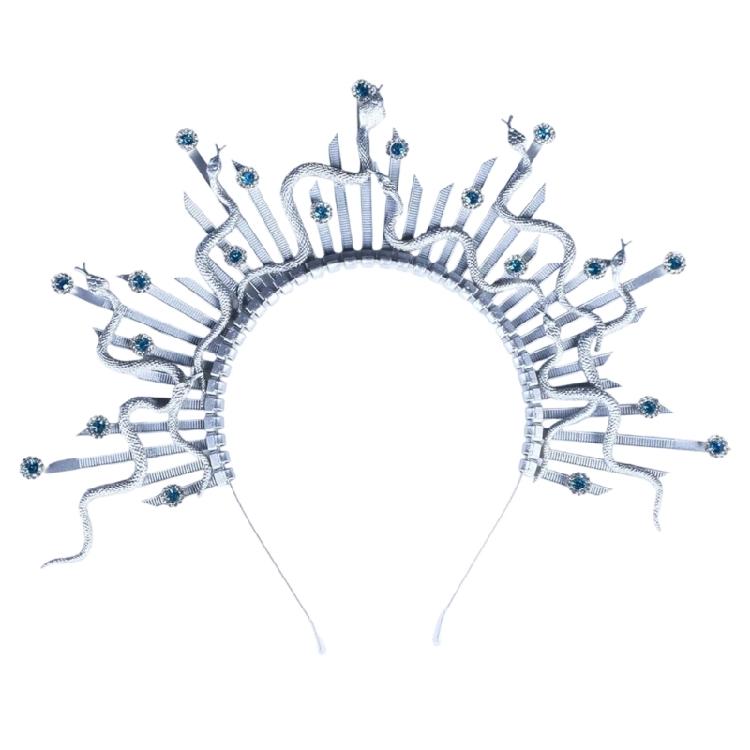 Dark Tone Snake Headpiece Gothic Theme Event Accessory Cosplay Headband Cosplay Hairpieces Party Wear For Individuality