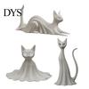 Solid Structure Desk Ornament 3D Printed Cat Ghost Buddy, Cute Halloween Kitty Figurine for Small Bookshelf Display Statues Office Shelf, Spooky