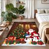 Christmas Printed Square Area Rug Soft Non Slip Floor Carpet For Bedroom Holiday Gift