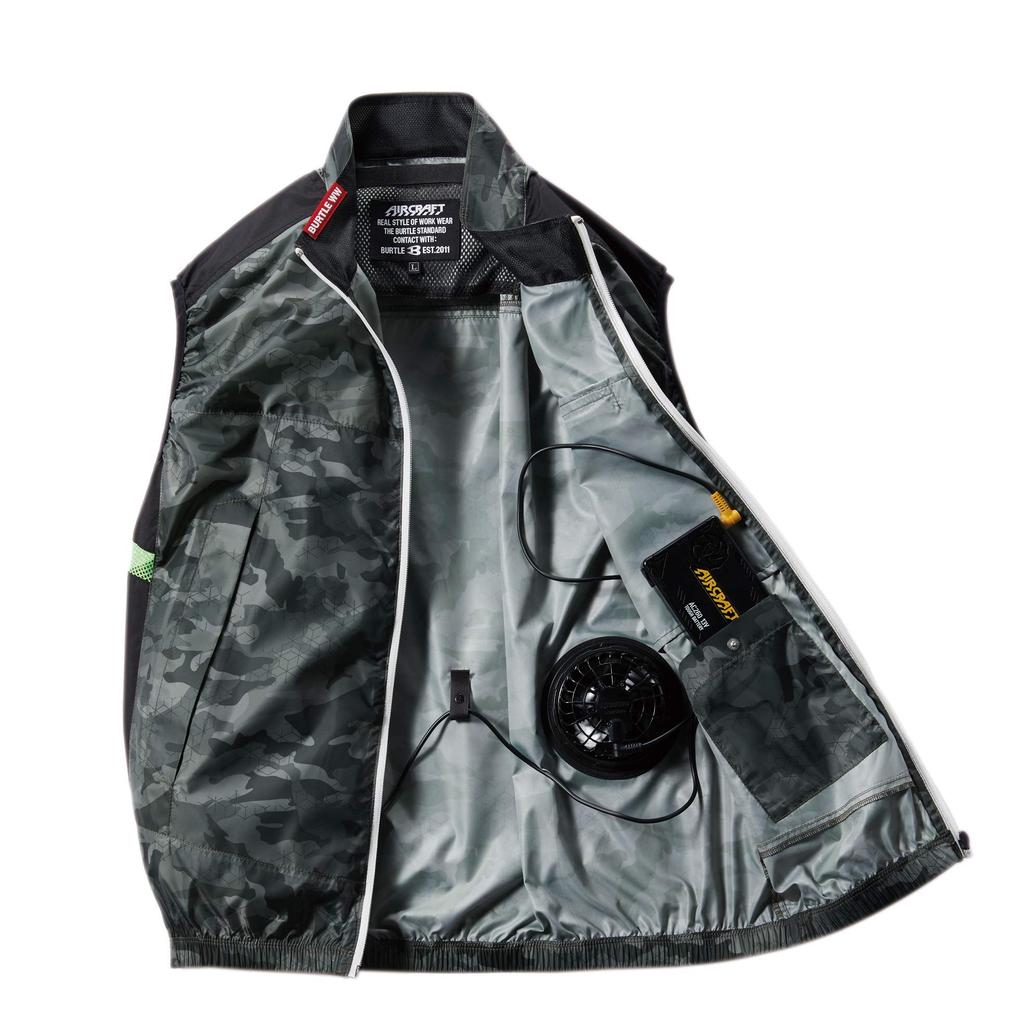 BURTLE Air Craft Vest for Spring and Summer Army Green AC1034 63 XL (Unisex)