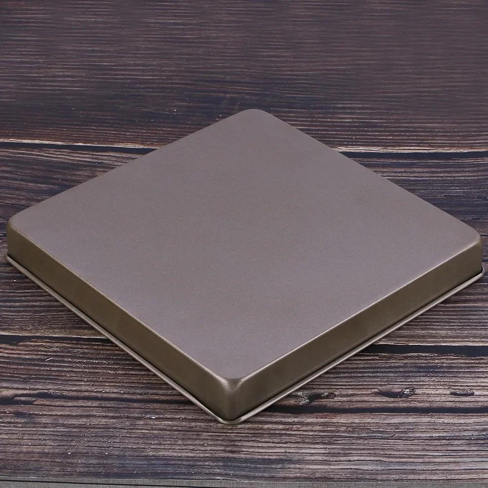 11-tommers firkantet bakeform i karbonstål, pai pizza brød kakeform, slipplett bakeredskaper