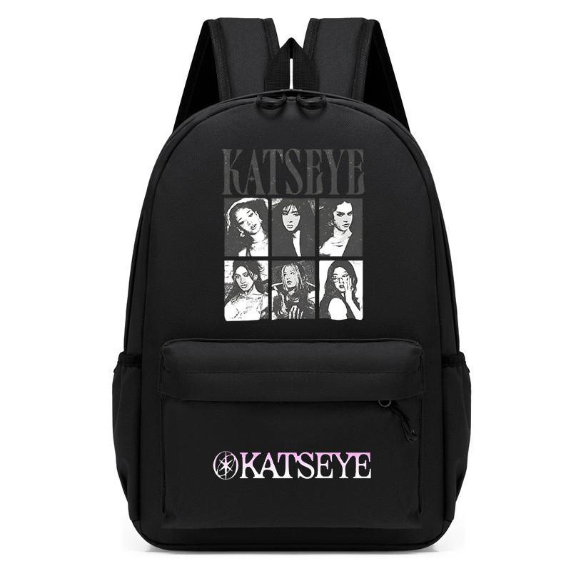 60123-4 KATSEYE Mochila Estampada Impermeable Escolar Para Niños