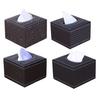 Faux Leather Square Paper Holder Tissue Dispenser Storage Box Car Home Decor
