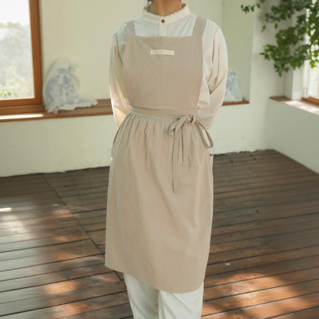 1 PC Long Pleated Apron, Multiple Colors, Adjustable Waist Belt, Suitable for Flower Shops, Coffee Shops, Home Cleaning,Bar