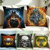 Street mmMegadetH Cushion Cover Short Plush Cushion Cover Double Sided Print Washable Sofa Pillowcase Home Decor Gift
