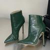 Pesstwei Spring Pointed Toe Woman Ankle Boots Shoes Sexy Thin High Heels Zipper Shoes Size 35-42