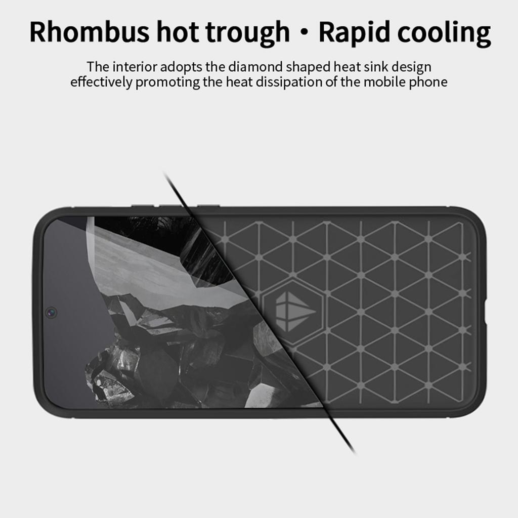 MOFI JK TPU Series-1 For Google Pixel 9 Pro Flexible TPU Phone Case Carbon Fiber Texture Phone Cover
