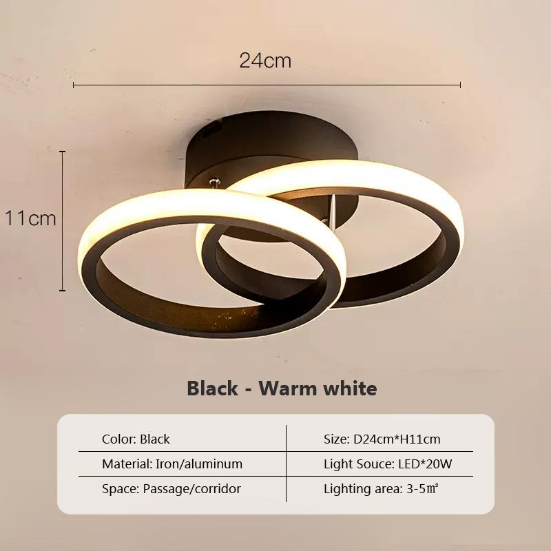 

Современный светодиодный потолочный светильник для коридора, лестницы, входа, чердака, квадратной кухни, внутреннего освещения в стиле минимализма, декора комнаты Tricolor White