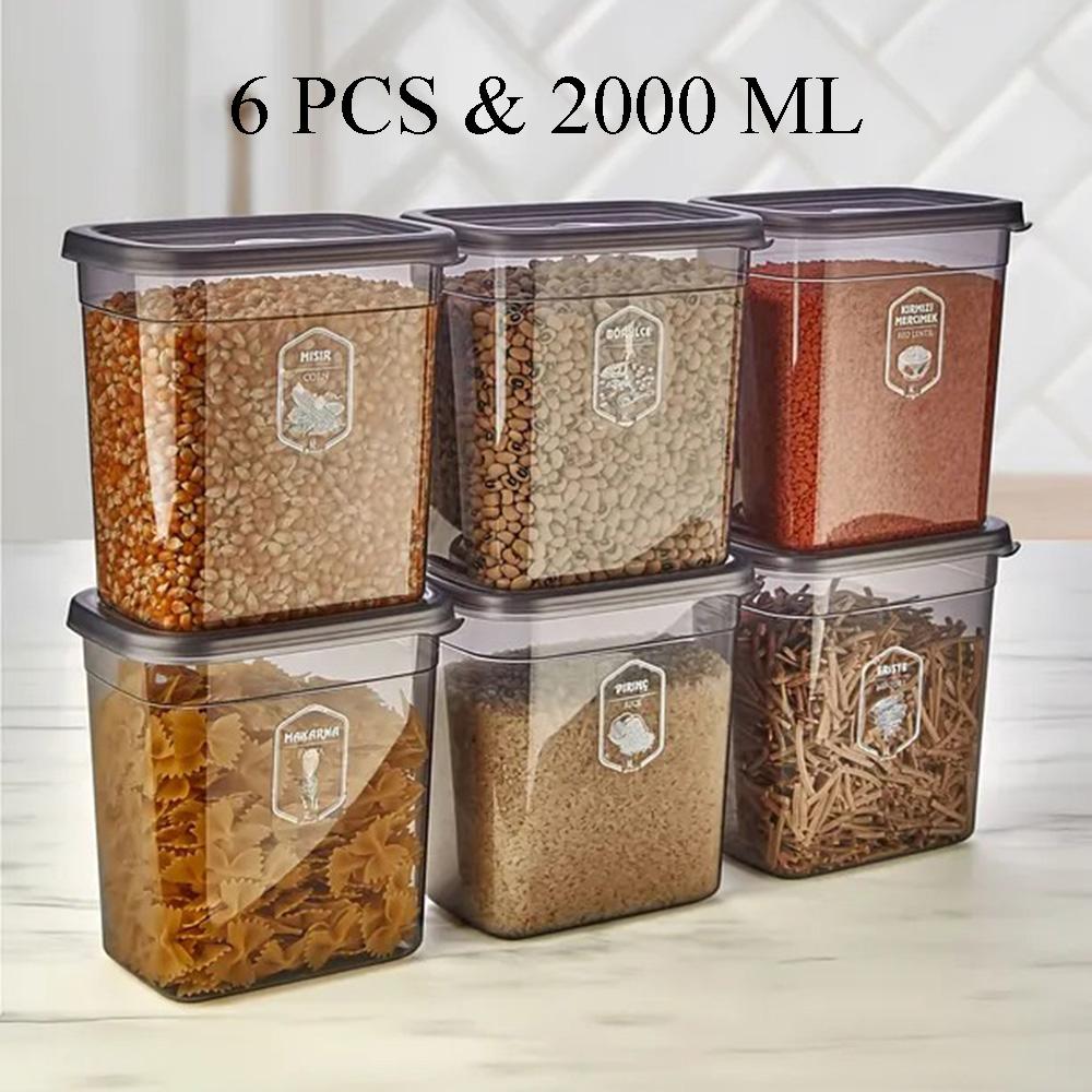 Luftdichte Lebensmittelaufbewahrungsbehälter-Sets – Transparenter BPA-freier Vorratskammer-Organizer, Stapelbare auslaufsichere Snackgläser für die Küche