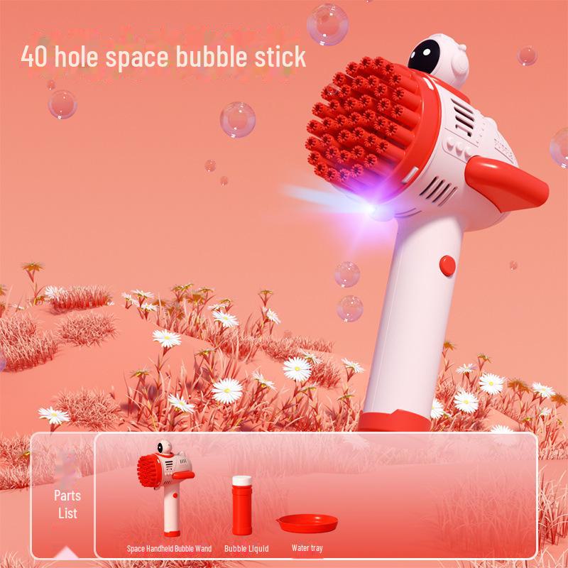 Popular Handheld Luminous Gatling Bubble Gun: Fully Automatic Bubble-Blowing Toy for Kids