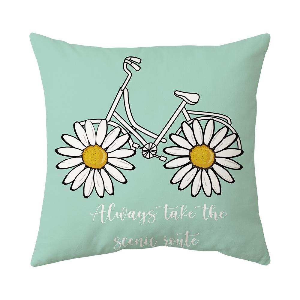 Spring Pillow New Sunflower Daisy Pillow Home Sofa Bedside Cushion Cover Pillow Cover