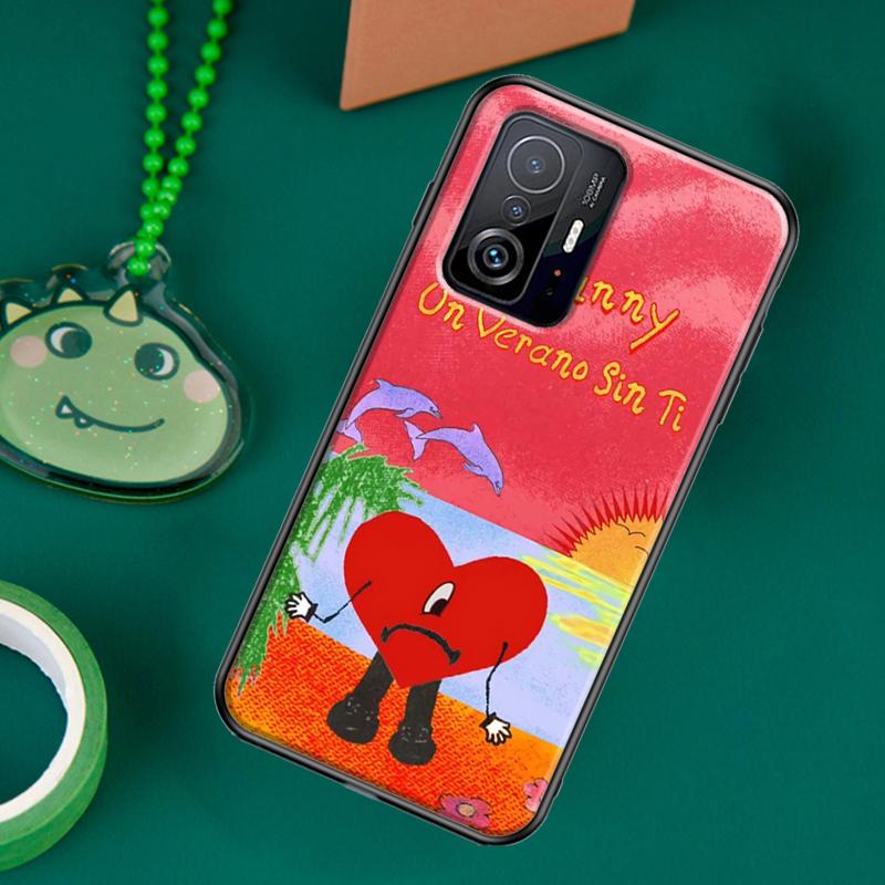 Bad Bunny Herz Regenbogen Farbe Fall Für POCO F5 X5 X3 Pro X4 F4 GT F3 M5s C40 Abdeckung Für Xiaomi 13 12 Lite 11T 12T Pro 12X