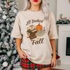 All Booked For Fall Christmas T-Shirt - Autumn Reading Cozy Book Lover Tee Gift