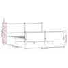 VidaXL Metal Bed Frame with Headboard and Footboard 180x200 Cm, Double Bed, Bedroom Furniture, Guest Bed, 3301373