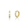 LUNNE 14k Square Cut One-Touch Earrings (14K Gold) #E01