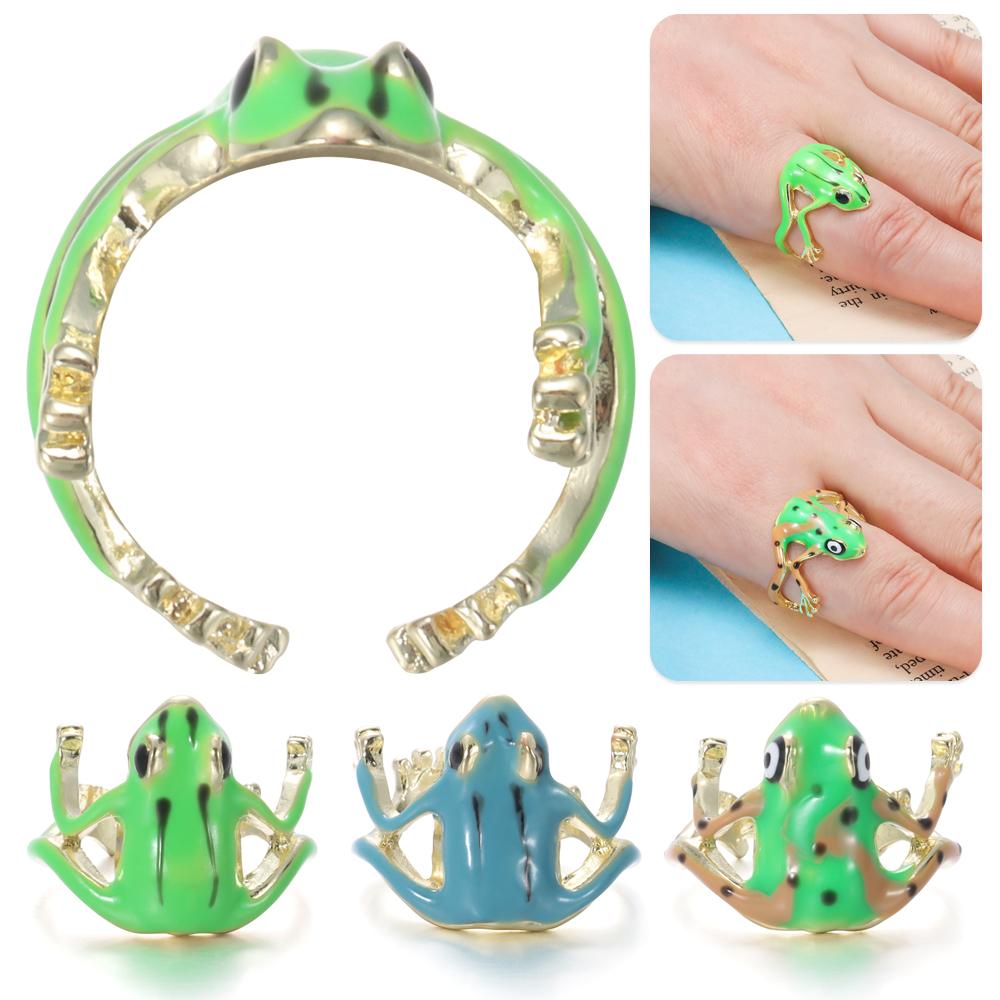 Opening Tree Frog Ring Alloy Jewelry Accessories Gift Adjustable Ring  For Women