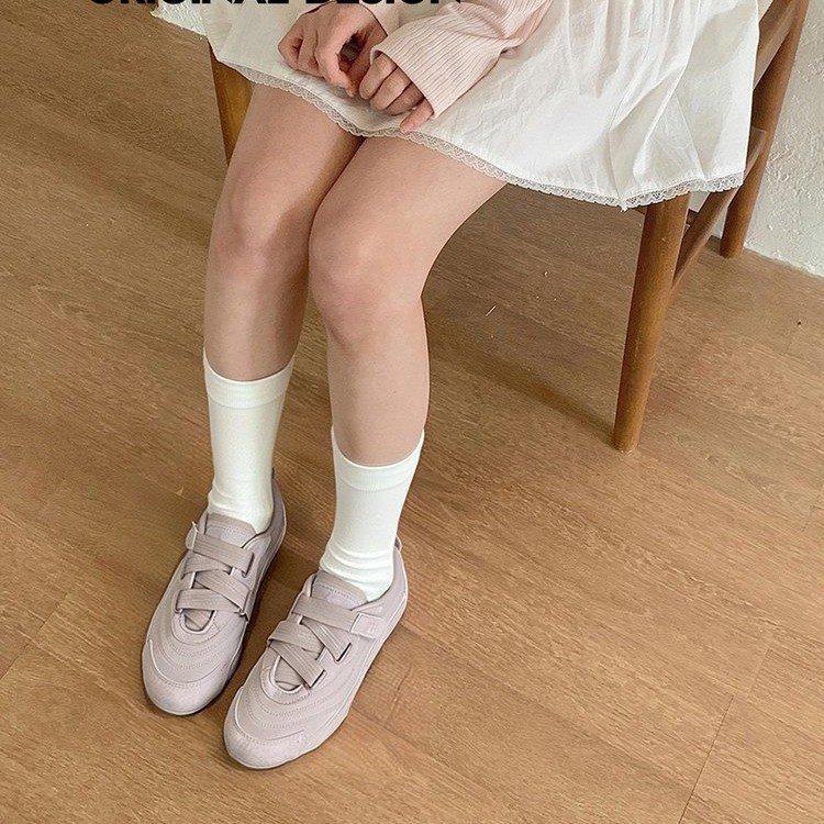 Korean version of ballet style Velcro flat-soled Forrest Gump shoes women's 2025 autumn new versatile retro casual Dexun board shoes