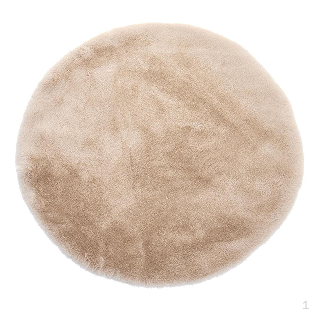 Round Shaped Rug Artificial Wool Hairy Carpet Floor Mat Soft Area Tapetes,60cm