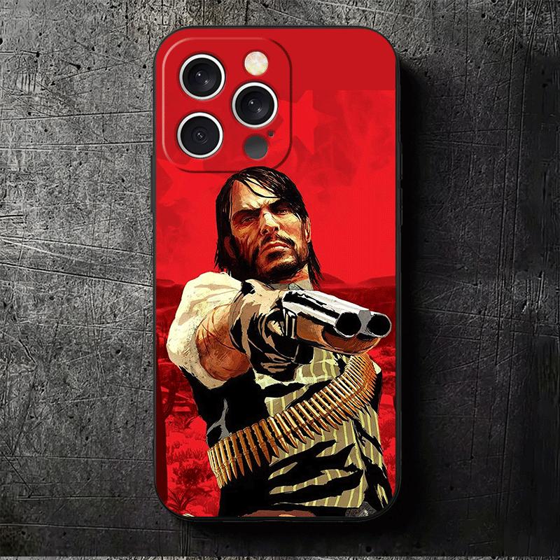 Red Dead R-Redemption Soft Phone Case for iPhone 16 16E 17 Air 15 Pro Max 14 Plus 13 Mini 11 12 7 Black Cover Back Shell