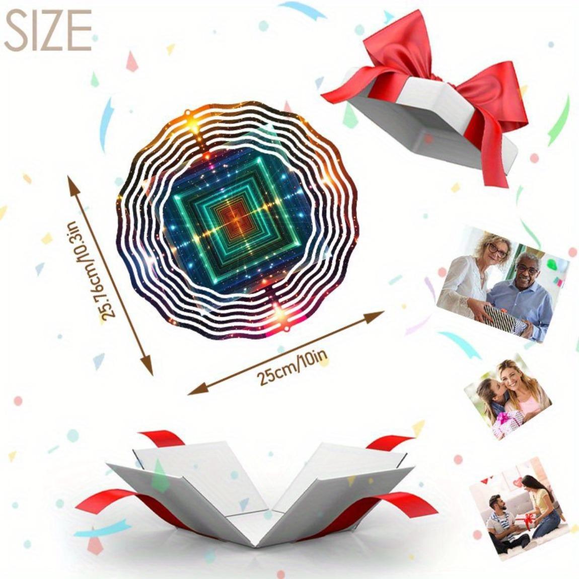 

Кинетический металлический колокольчик 3D дизайн мандалы декор для сада на открытом воздухе для патио балкона двора батарейки не нужны уникальная идея для подарка