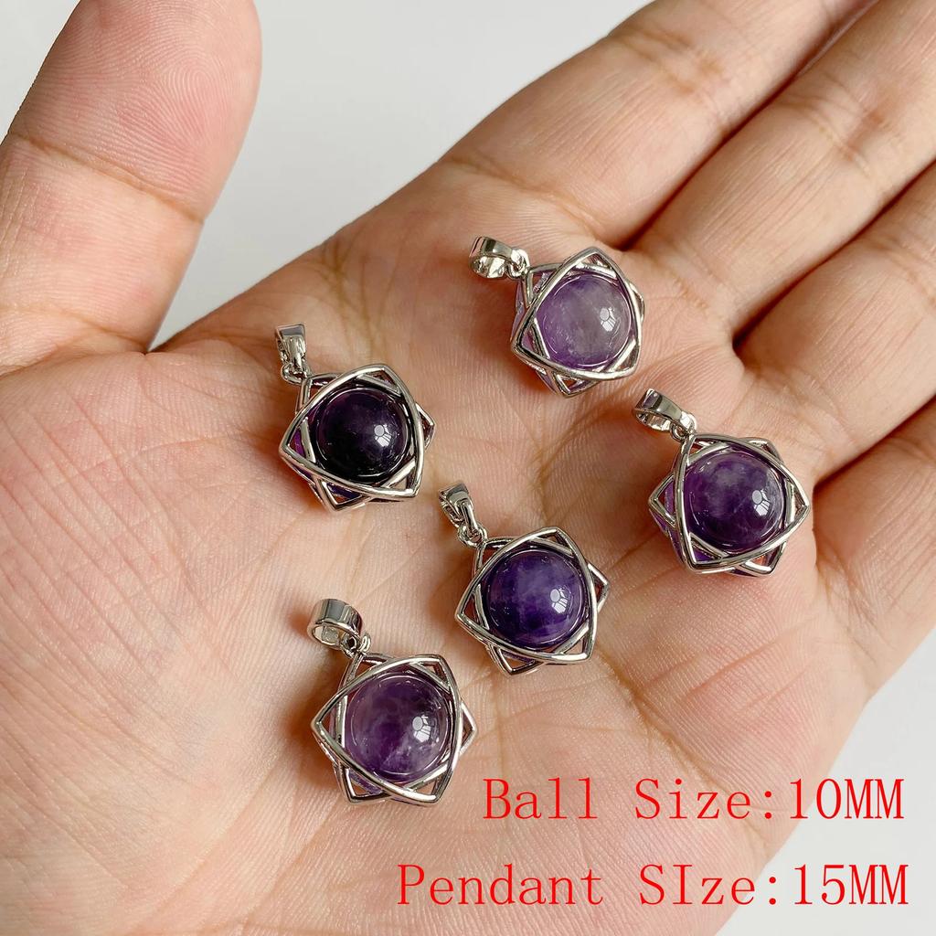 Natural Slice Stone Amethysts Purple Pendant Quartz Crystal Irregular Charm For Handmade Jewelry Making Necklace Earring Diy
